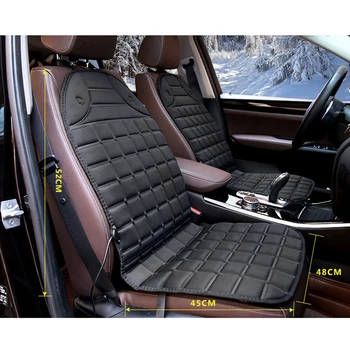 

TOSPRA Heated Car Seat Cushion Cover Seat Heater Warmer Winter Household Cushion Heated Seat Cushion 12V Universal Vehicle 1 Pcs