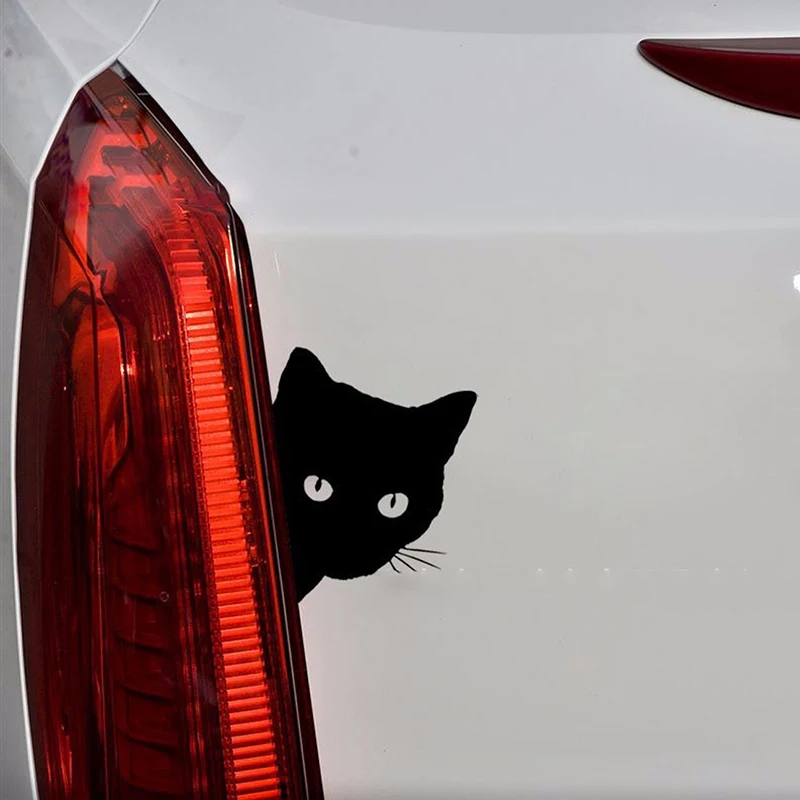 

12*15CM CAT FACE PEERING Car Sticker Decals Pet Cat Motorcycle Decorative Stickers Car Window Decals Car Styling Accessories