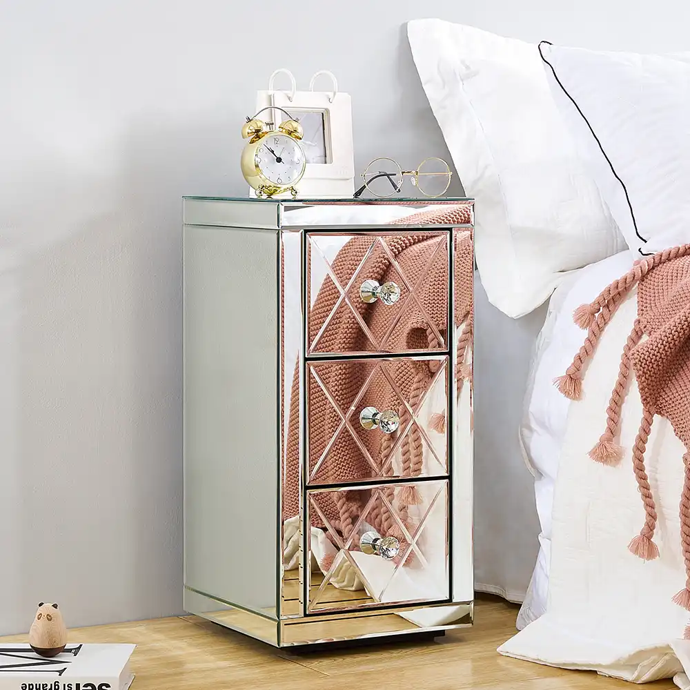 30x30x60cm Moda Populer Tam Ayna Basucu Masa Komodin Uc Cekmece Dolap Yatak Odasi Komodin Aliexpress