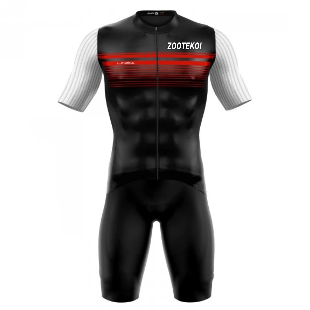 

ZOOTEKOI Body Suit Men Cycling Jersey Set Triathlon Skinsuit Trisuit Short Sleeve Clothing Jumpsuit Maillot ropa ciclismo hombre
