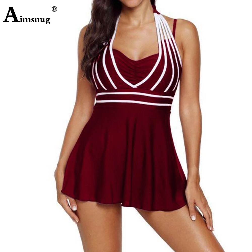 

Women Tankini Swimsuits Model Stripes Two Pieces Outfits 2021 mujer Summer bikinis Swimwear Sexy Femme Clothing Plus Size S-5XL