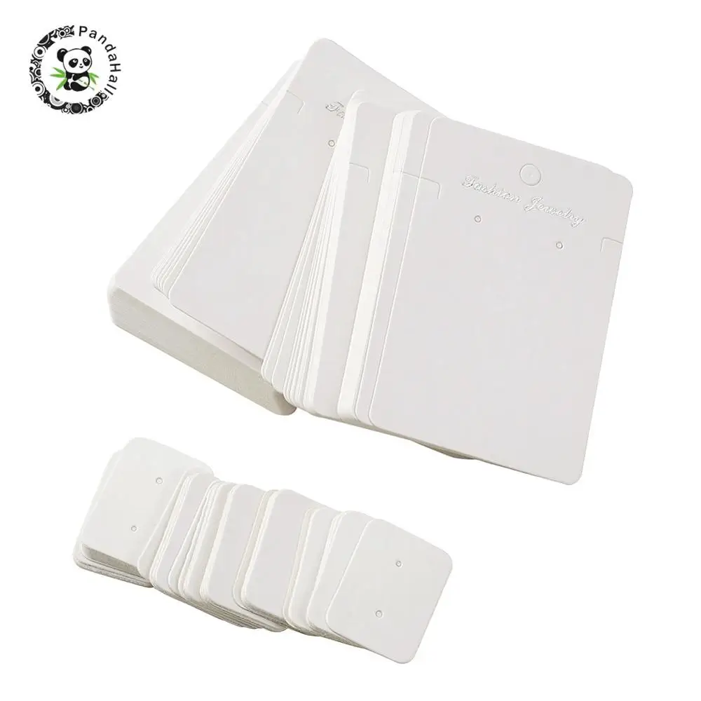 5 Mixed White Pandahall прямоугольная бумага карты для витрины для серег смешанный цвет 90x50x0,1 мм отверстие: 1~ 5 мм, 100 шт/цвет, 300 шт./компл - Цвет: 5 Mixed White