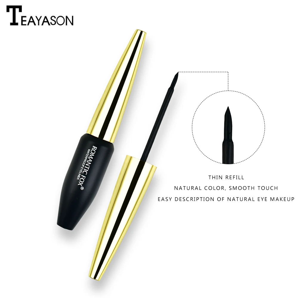 Teayason, Черная Подводка для глаз, Золотая подводка для глаз, стойкая, водостойкая, супертонкая, жидкая подводка для глаз, крем для татуировки, AM165