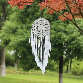 

Ms6133b Creative Swan Feather Dreamcatcher Home Crafts Feather Wall Decoration Hanging Decoration ABS Bead