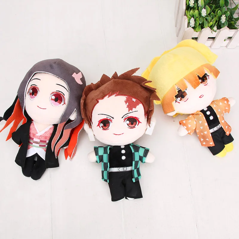 Японское аниме Demon Slayer: Kimetsu no Yaiba Kamado Tanjirou Nezuko Agatsuma Zenitsu косплей милые плюшевые куклы рождественские подарки
