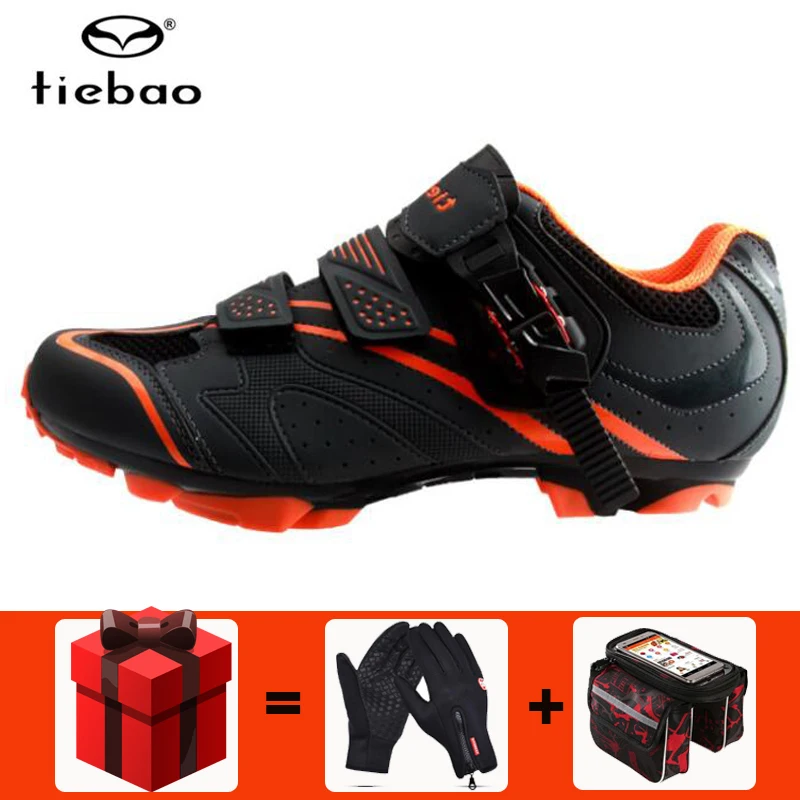 add gift Tiebao велосипедная обувь sapatilha ciclismo mtb мужские кроссовки женские горный велосипед самоблокирующиеся дышащие SPD велосипедные педали обувь - Цвет: add gift
