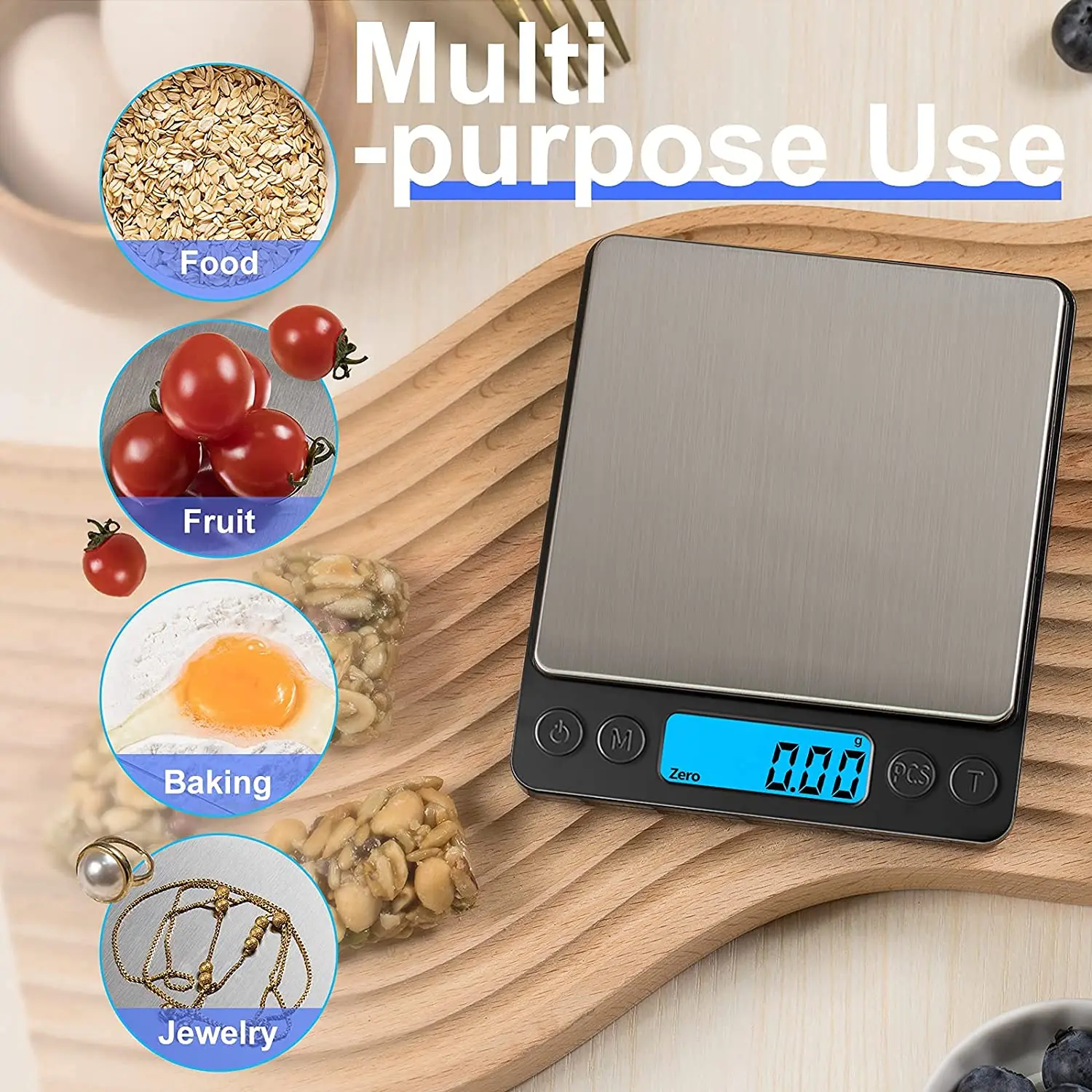 Digital Food Scale, Kitchen Scale for Food Ounces and Grams High