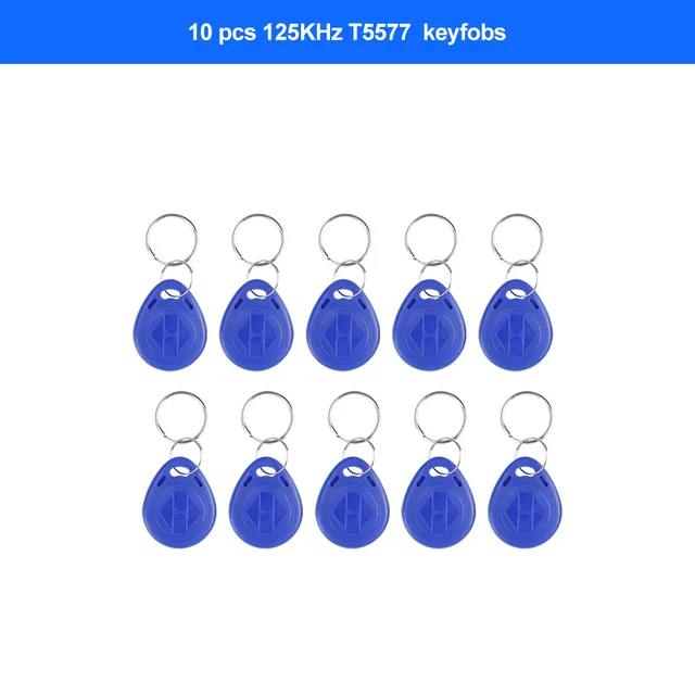 10 English Frequency RFID Copier Duplicator 125KHz Key fob NFC Reader Writer 13.56MHz Encrypted Programmer USB UID Copy Card Tag 10pcs T5577Key