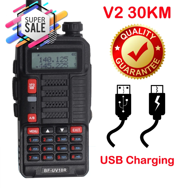 Estação de Rádio em Dois Novo Baofeng Longo Alcance 30km Walkie Talkie Uv-10r Ham cb Sentidos Transceptor Carregamento Usb bf Uv10r 2021 1 em dois sentidos transceptor carregamento usb baofeng bf uv10r