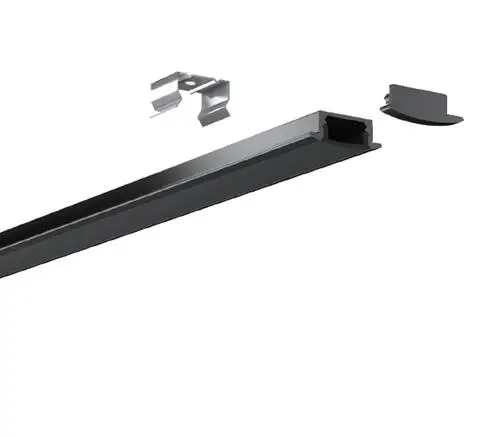 

10PCS 1m length Black aluminum channel housing Black cover inside width 12mm LED Aluminum Profile free shipping Item. LA-BLP08B