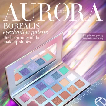

18 Colors Eyeshadow Palette Pigmented Powder Rich Color Aurora Borealis Eye Shadow Makeup