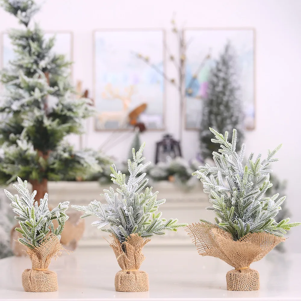 Рождественская елка, Детские искусственные мини рождественские украшения для деревьев, размещенные на рабочем столе, Рождественский фестиваль, домашние украшения миниатюрные елки# 3F
