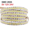 5V 12V 24V 2835 Led Strip 5m 300/600/2400 Pixels Led Tape SMD 3528 Fiexible Light Bar Strips Under Cabinet Lighting Backlight 1
