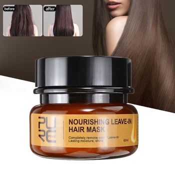 

60ml Leave-In Hair Care Mask Protect Damaged Moisture Hair Treatment Mask Organic Natural Plant Extract Hair Care Mask