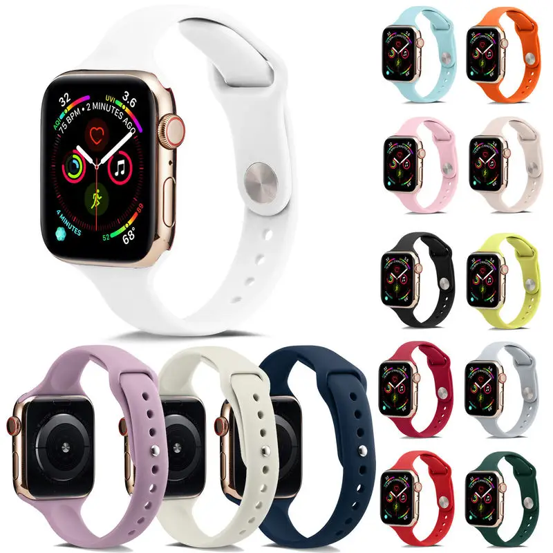 

Watch Strap for Apple Watch Band 44mm 40mm 38mm 42mm IWatch 4 3 2 1 Sports Silicone Bracelet Accessories
