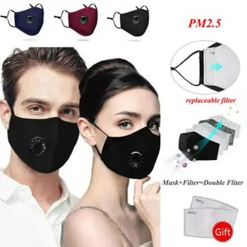 

masque lavable Anti Dust Mask PM2.5 Activated Carbon Filter Face Mouth Masks Reusable Mouth Respirator mask masques