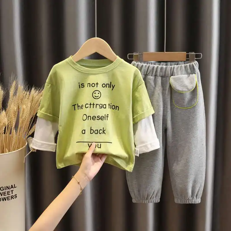 

Children's clothing han edition leisure coat pants suit the boy fall in the spring and autumn outfit two-piece 1-3-5 years old