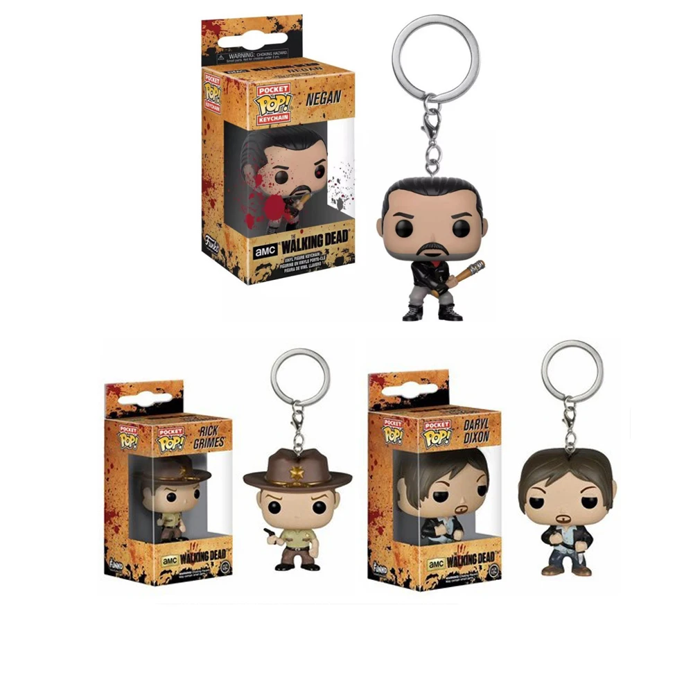 Funko POP Walking Dead Daryl Dixon Карманный Брелок Рик Граймс игрушки для детей Рождественский