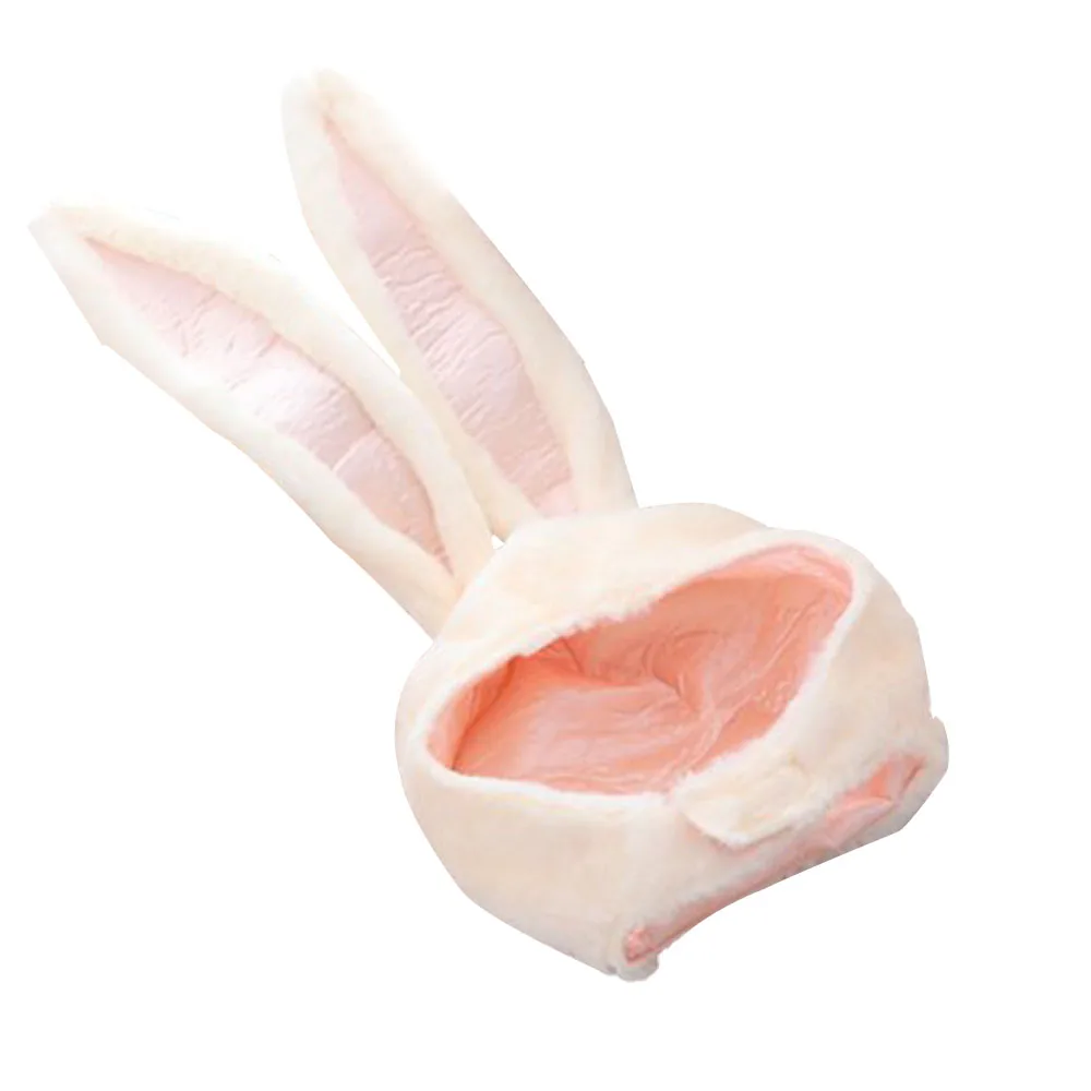 Bunny Ears Hat Bunny Hat Hood With Earflaps Halloween Party Cosplay Women Girls Long Cap Plush Rabbit Ears Rabbit