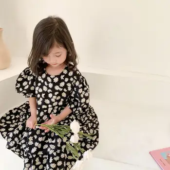 

2020 new girls floral dress summer fashion cotton girls dresses 2-7 years HV764