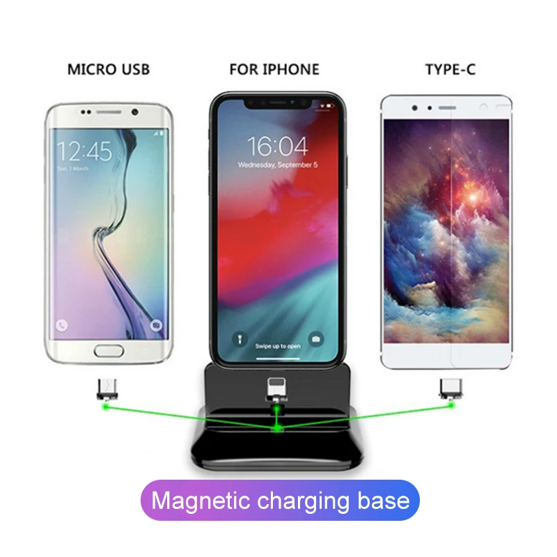 Универсальный Магнитный кронштейн для зарядки инновационная подставка для телефона смартфона для iphone 8 Plus XR XS MAX 2 в 1 настольное зарядное устройство