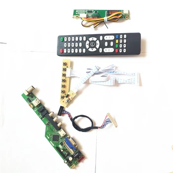 

For LP154WX4-TLC8/TLC9 T.V56 controller board Remote+Inverter+keyboard VGA HDMI AV USB RF LCD display panel 1CCFL 30Pin LVDS Kit
