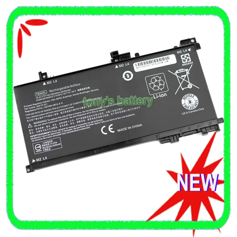 Новый TE04XL Батарея для HP двумя способами Женские 15-ax200 15-ax210TX 15-ax235nd 15-ax202na bc219TX 905277-855