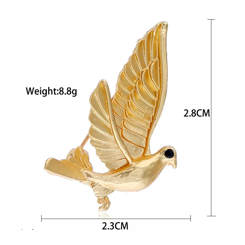 Модная новинка, Мужская Высококачественная булавка для костюма, рубашки с лацканами, металлические заколки для голубей, птиц, броши, значок, аксессуары для одежды, подарки для мужчин