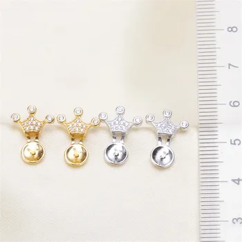 

Trendy Pearl Earrings Accessories 925 Silver Plating Earrings Findings Dangle Earring Jewelry Parts Fittings Mountings DIY Gift