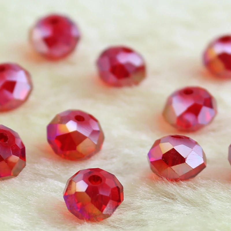 100 шт 8 мм Австрийские хрустальные бусины Rondelle свободные граненые стеклянные