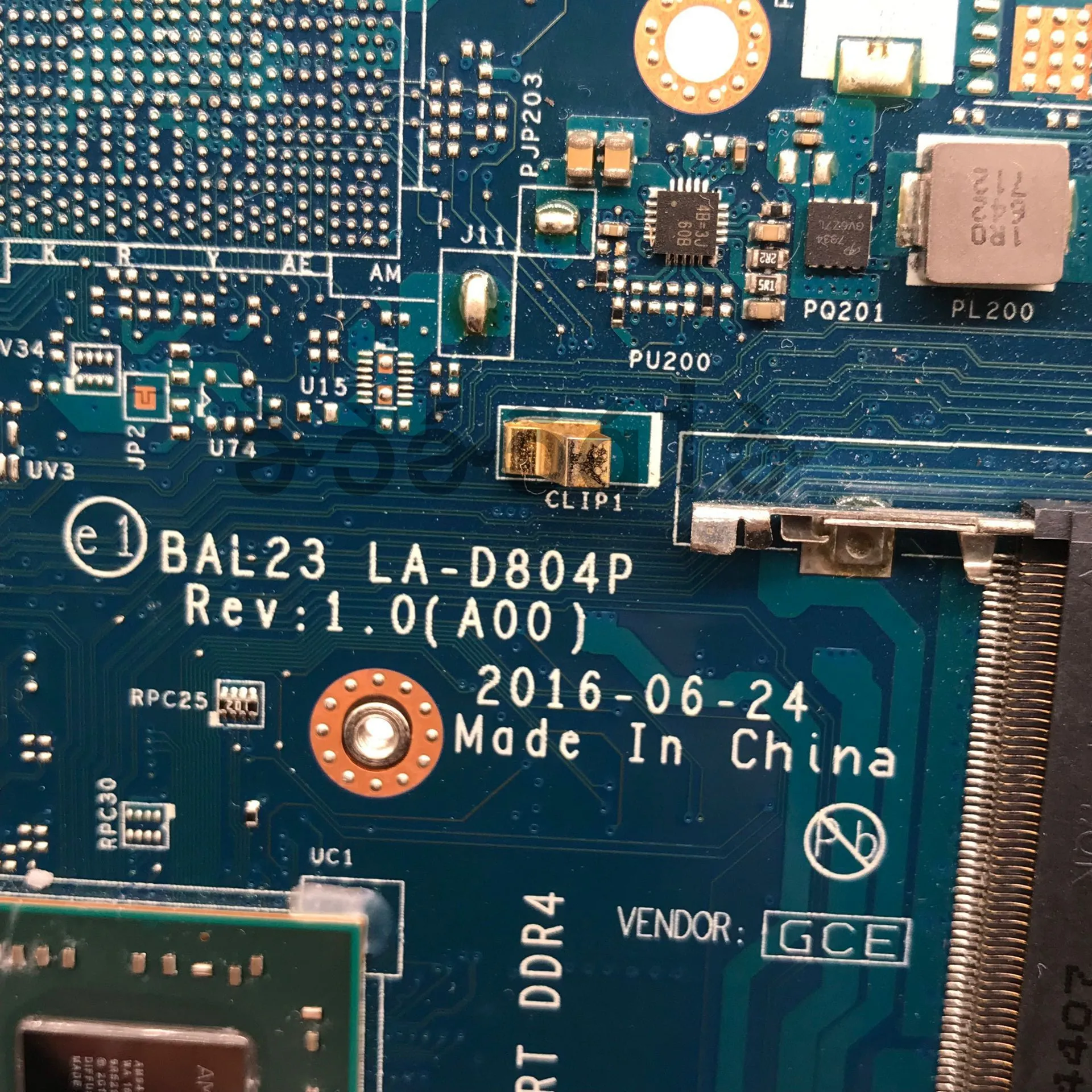Placa-mãe do Portátil para Dell 5565 100 Completo Testado Funcionando Bem Cn0kf2j6 0kf2j6 0kf2j6 A9-9400 Cpu Bal23 La-d804p - Imagem 5