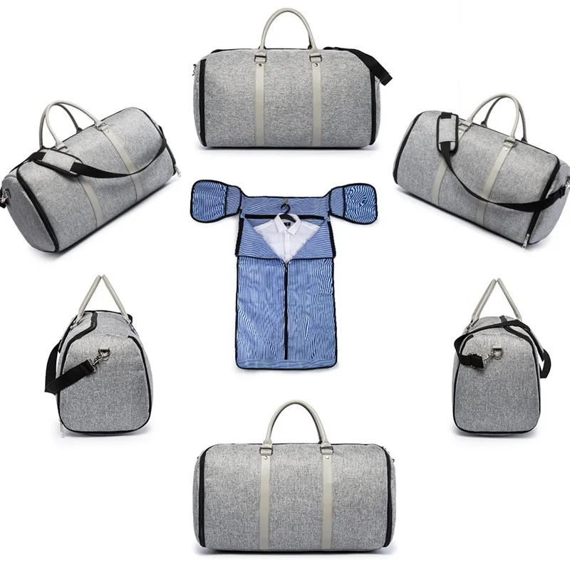 Men Business Duffle Bags Large Capacity Suit Storage Bags Multifunctional Casual Gym Bag Travel Luggage Bag Foldable Handbag