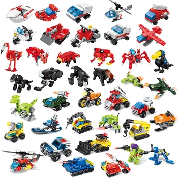 

309 PCS Mini Car Transportation Building Block Mini Compatible With Brand Construction Aircraft Car Vehicle Brick Children Toys