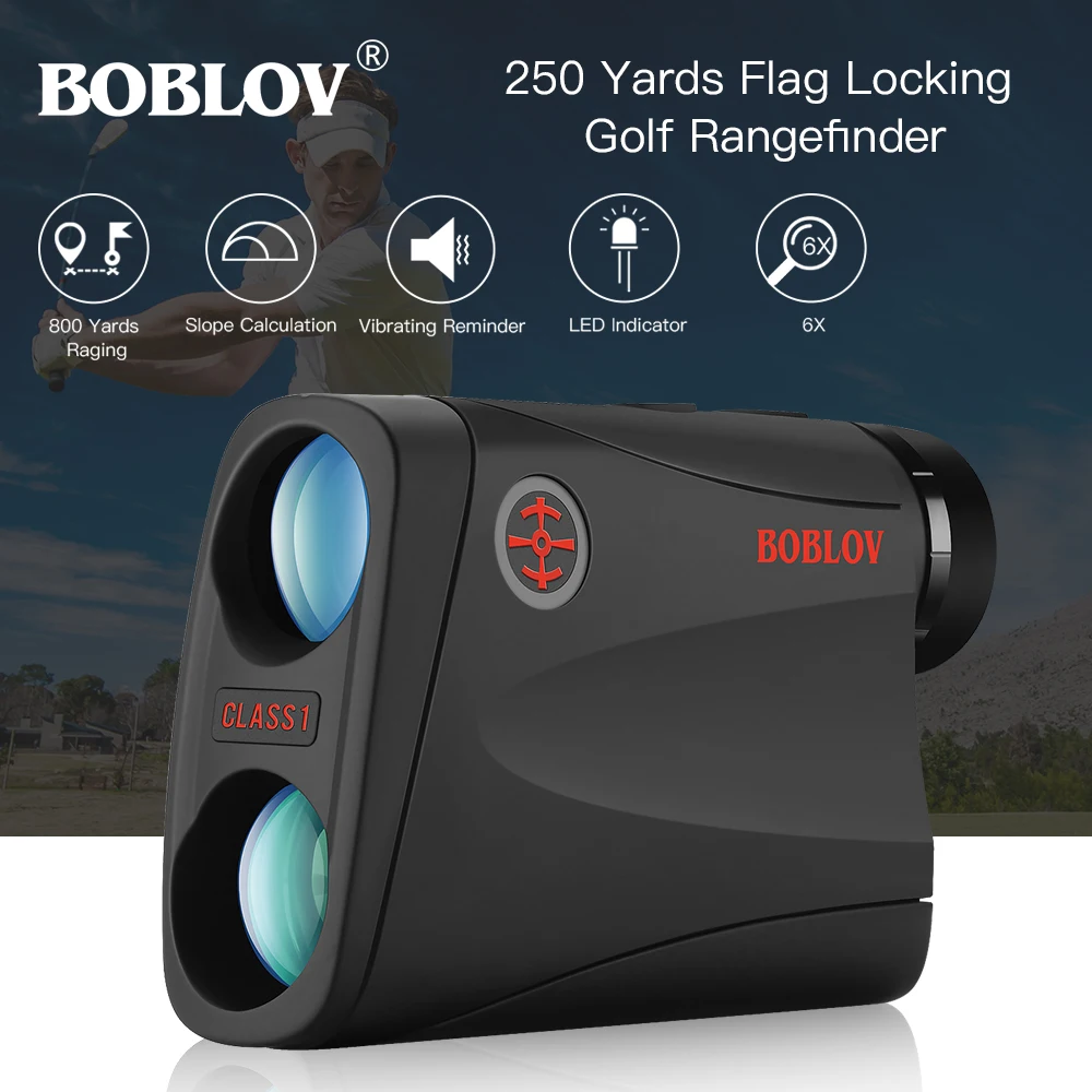 

BOBLOV 800m Golf Range Finder with Slope 800 Yards 6X Monocular Golf Hunting Range Finder Monocular Laser Rangefinders