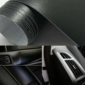 

Film Car Sticker Leather 30x150cm Replacement Accessories Exterior Black