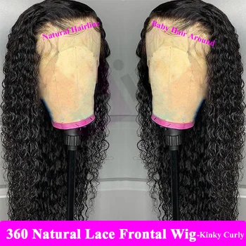 

Binf Pre-plucked Curly Human Hair Wig Indian Remy 360 Lace Frontal Wig 10-24 Inches 150% 180% Glueless 13x4 Curly Lace Front Wig
