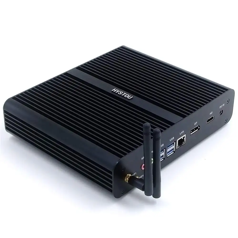  HYSTOU Mini PC i7 6500U 16GB/256GB+512GB Quad Core Win10 DDR4 Fanless Gaming Mini Desktop PC Comput
