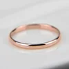 2mm Stainless Steel Thin Ring Rose Gold Black For Women Men Minimalist Jewelry Party Simple Fashion Gift Size 3 To 10 5