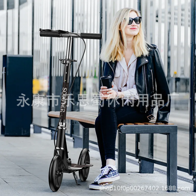 Children's Scooter Adults Over 6 Years Old Two-wheeled Scooter With A Diameter Of 20CM Foldable Working Adult