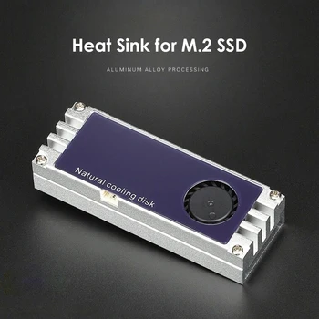 

Heatsink Cooler w/ Turbo Fan Household Computer Digital Temperature Display Accessories for 2280 22110 M.2 SSD