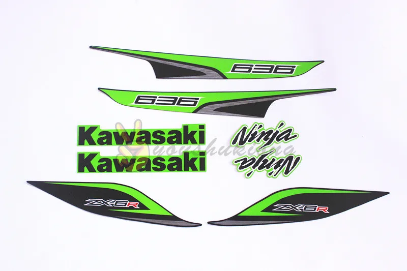 6R-13 полная наклейка подходит для Kawasaki-NinjaZX6R 2013 лет мотоциклетный шлем Светоотражающая Автомобильная наклейка s синий