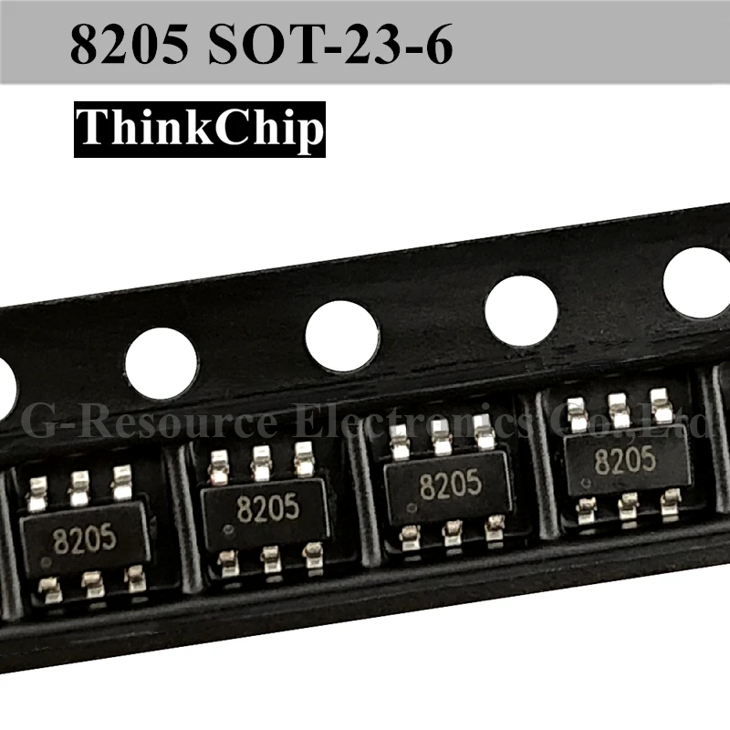 (20pcs) 8205 8205S 8205A SOT-23 SMD Lithium battery protection chip ...