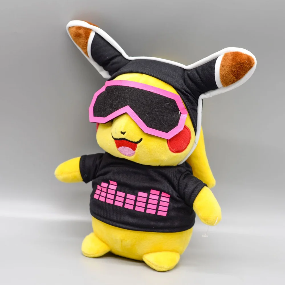 Takara Tomy Покемон DJ Пикачу 2 шт. Тикток плюшевые игрушки куклы мягкие PP Хлопок Карманный Монстр 20 см