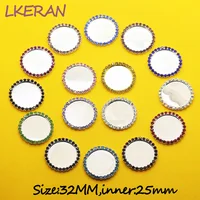 LKERAN 100Pcs/lot 25mm/1 inch Metal Rhinestone Button Bottle Cap Tray 16 colors Crystal DIY Handmade Craft Decoration Accessorie 2
