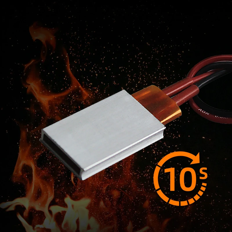 12V 220&deg;C constant temperature ceramic aluminum heater PTC heater with shell 35*21mm