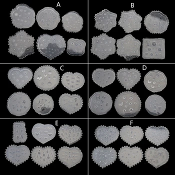 

6Pcs Mini Size Nail Art Silicone Mold Leaves Flower Animals Template Acrylic Gel Tools Resin Mold Jewelry Making Tools