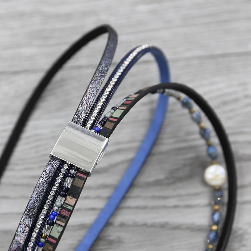 Waliicorners bohemian leather bracelet pearl beaded bracelet black multilayer wrap bracelets 17 Hf4b51ec2ae6d4224a1fe8b02c1e4e385z