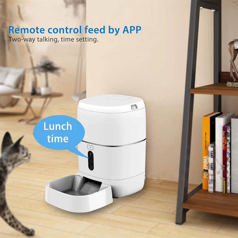 Smart Automatic Pet Feeder 5v Wireless Camera Support Smart Home Networking Remote Pet Feeder Safety