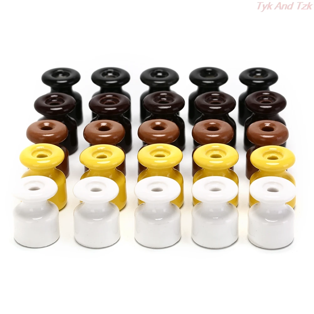 5pcs/lot Porcelain Insulator for Wall Wiring Ceramic Insulators High Frequency Electric New 5 Colors | Обустройство дома