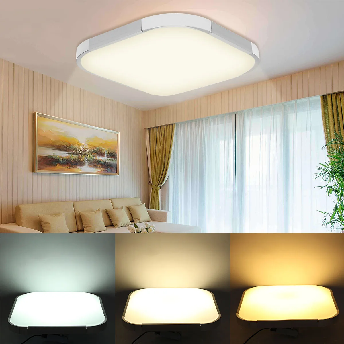 Lâmpadas de Luz de Teto para Sala de Estar Morno da Lâmpada Luzes do Teto da Cozinha Moderno Levou Decoração Surface Mount 12 - 18 24w Branco Casa 6 High Quality Luzes e Iluminação